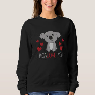 Ich Koalove Sie Niedlich Koala mit Herz-Niedlichen Sweatshirt