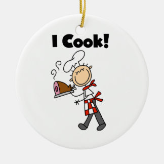 Ich koche - männlichen Koch Keramik Ornament