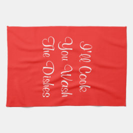 Ich koche Sie waschen die Geschirr Red 4Alex Geschirrtuch