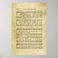 Ich komme allein in den Garten, wo Gospel-Noten