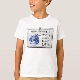 Ich komme aus Planet Earth (anpassbar) T-Shirt