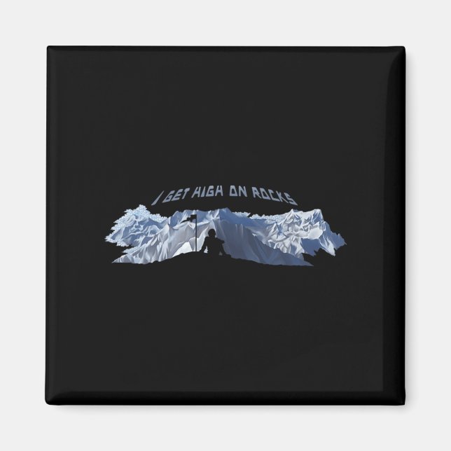 Ich komme hoch zu Rocks Spaß Rock Climbing Spaß Magnet (Vorne)