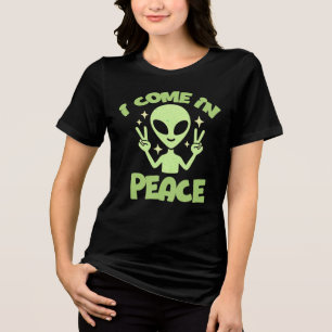 Ich komme in Frieden Grafik Tri-Blend Shirt