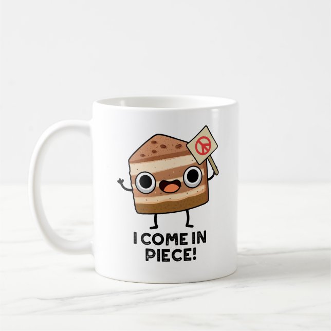 Ich komme in Piece Funny Cake Puff Kaffeetasse (Links)