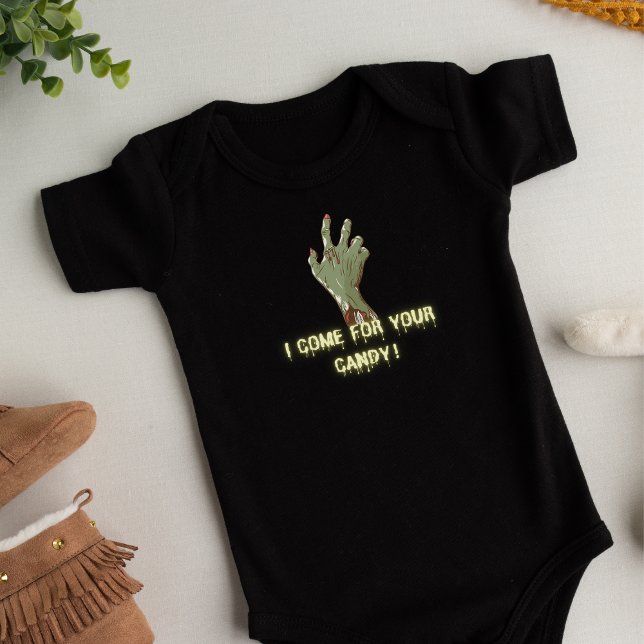 Ich komme wegen deiner Süßigkeiten Baby Strampler (I come for your Candy Halloween Baby Bodysuit)