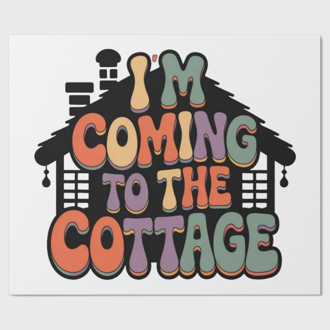 Ich komme zum Cottage Geschenkpapier (Flach)