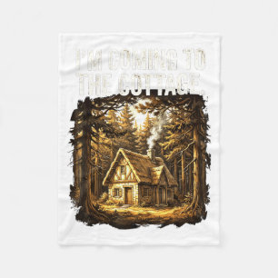 Ich komme zum Landhaus Vintage Forest Cabin Fleecedecke