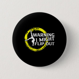 Ich könnte ausflippen Lustige Turnen Cheerleading- Button