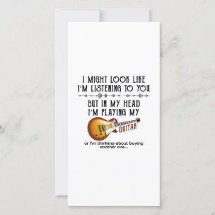 Ich könnte aussehen, als höre ich dich dankeskarte