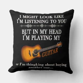 Ich könnte aussehen, als höre ich dir Gitarre Love Kissen