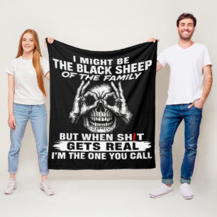 Ich könnte das schwarze Schaf der Familie sein Fleecedecke