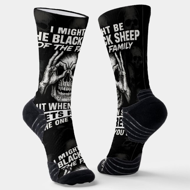 Ich könnte das schwarze Schaf der Familie sein Socken (Gewinkelt)