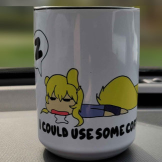 Ich könnte etwas Kaffee trinken Zweifarbige Tasse