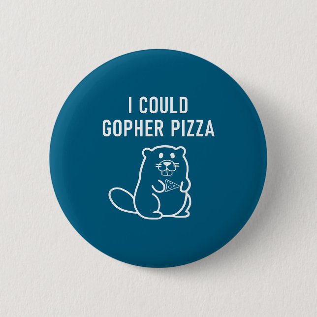 Ich könnte Gopher Zza lustige Wortspiele Witze sar Button (Vorderseite)
