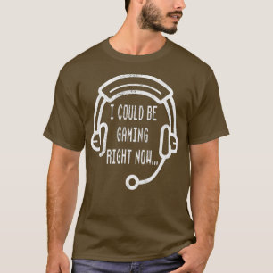 Ich könnte jetzt spielen lustige Video Game Boy T-Shirt