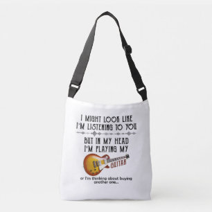 Ich könnte so aussehen, als höre ich dir Gitarre s Tragetaschen Mit Langen Trägern