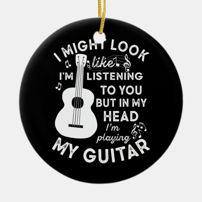 Ich könnte so aussehen, als höre ich dir zu. keramik ornament (Vorne)