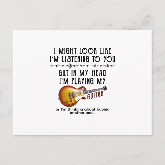 Ich könnte so aussehen, als höre ich dir zu postkarte (Vorderseite)