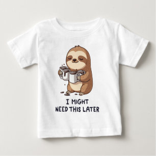 Ich könnte später Kaffee brauchen - Lazy Sloth Spa Baby T-shirt