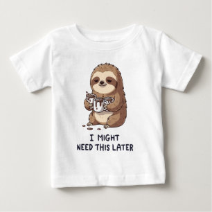 Ich könnte später Kaffee brauchen - Lazy Sloth Spa Baby T-shirt