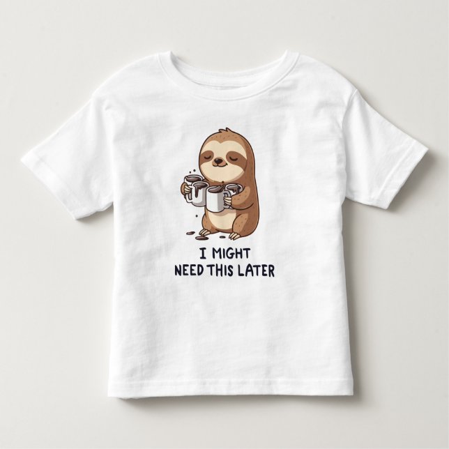 Ich könnte später Kaffee brauchen - Lazy Sloth Spa Kleinkind T-shirt (Vorderseite)