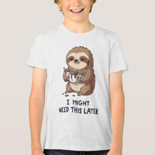 Ich könnte später Kaffee brauchen - Lazy Sloth Spa Tri-Blend Shirt