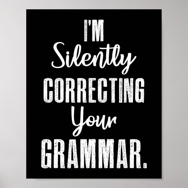 Ich korrigiere leise dein Grammatik Poster (Vorne)