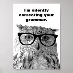 Ich korrigiere leise dein Grammatikwulstposter Poster