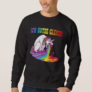 Ich Kotz Ggleich Unicorn Spit Evil Sweatshirt