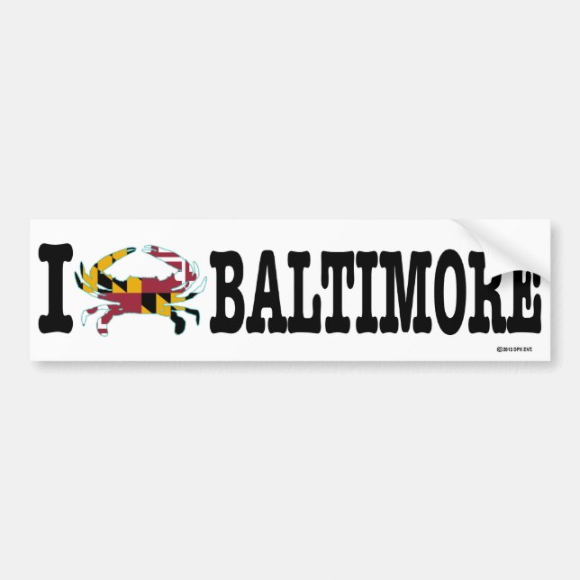 Ich kratze Baltimore-Autoaufkleber Autoaufkleber (Vorne)