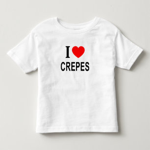 ICH ❤️ KREPES I LIEBE KREPES I HERZKREPES KLEINKIND T-SHIRT