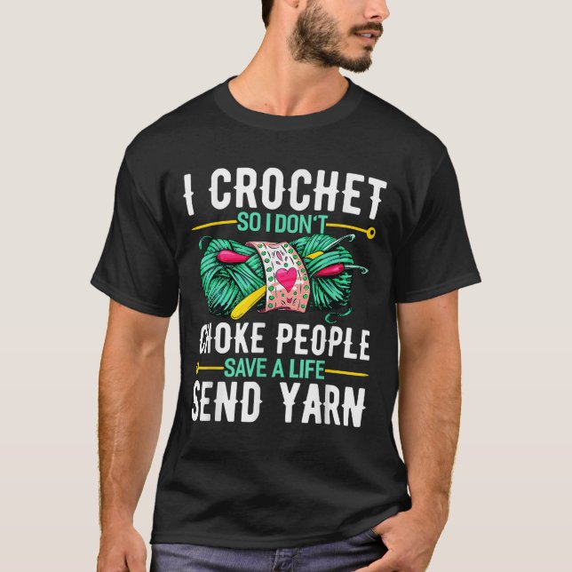 Ich kreuze also nicht Leute kröpfen Häkchen Chroc T-Shirt (Vorderseite)