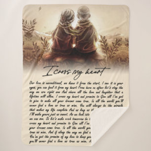 Ich kreuze mein Herz, goldenes Jubiläumsgeschenk Sherpadecke