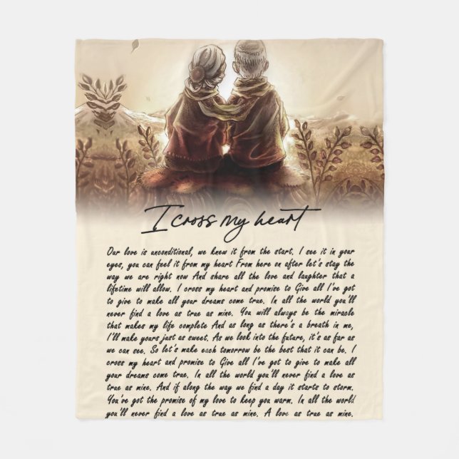 Ich kreuze mein Herz und verspreche, alles zu gebe Fleecedecke (Vorderseite)