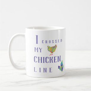 Ich kreuzte meine Huhn-Linie Spaß-bunte Tierkunst Kaffeetasse