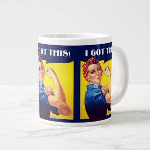 ICH KRIEC DAS HIN Rosie the Riviter Vintage JUMBO  Jumbo-Tasse