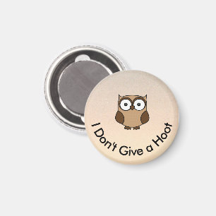Ich kümmere mich nicht um die Eule Custom Magnet