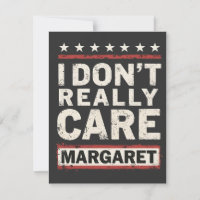 Ich kümmere mich nicht wirklich um Margaret J.D. V