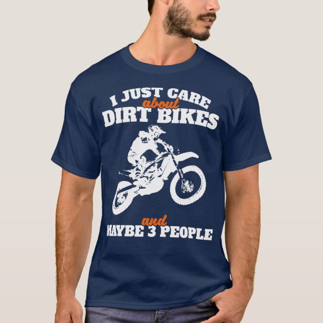 Ich kümmere mich nur um Dirt Bike Enduro Biker Ges T-Shirt (Vorderseite)
