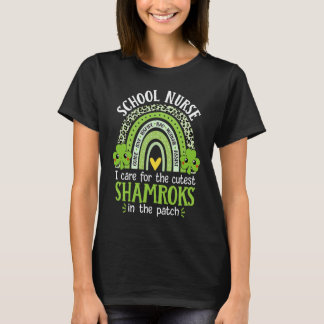 Ich kümmere mich um die süßesten Shamrocks-Schulkr T-Shirt