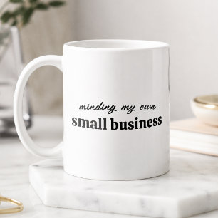 Ich kümmere mich um mein eigenes kleines Unternehm Kaffeetasse
