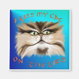 Ich küss meine Katze auf dem Lippenmagnet Magnet