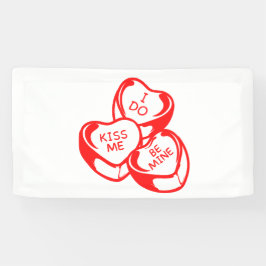 Ich küss mich bin mein Valentinstag 1,6x3 Vinyl Banner