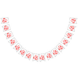 Ich küsse mich, dass ich mein Valentinstag-Jagdban Wimpelkette