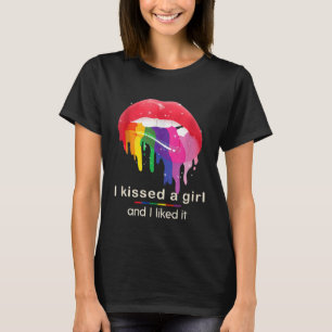 Ich küsste ein Mädchen und ich mochte es Bi Pride T-Shirt