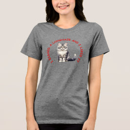Ich küsste eine britische Langhaarkatze Tri-Blend Shirt