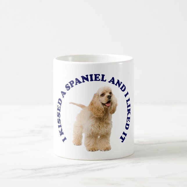 Ich küsste einen Cocker Spaniel Kaffeetasse (Mittel)