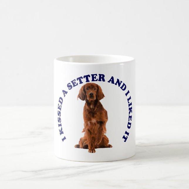 Ich küsste einen irischen Setter Kaffeetasse (Mittel)