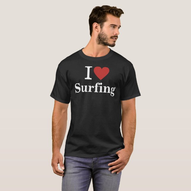 Ich ❤️ KUSTOM-Männer surfen T-Shirt (Vorne ganz)