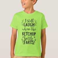 Ich lache immer noch, wenn die Ketchup-Flasche Fur